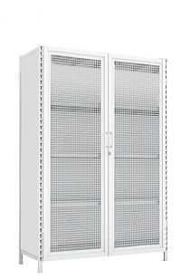 Стеллаж-шкаф СТ-300 с сетчатыми дверьми 3000х1580х800, 5 полок